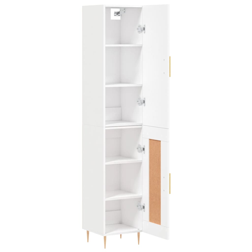 Buffet haut Blanc 34,5x34x180 cm Bois d'ingénierie - XIOS