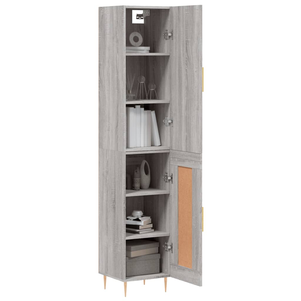 Buffet haut Sonoma gris 34,5x34x180 cm Bois d'ingénierie - XIOS