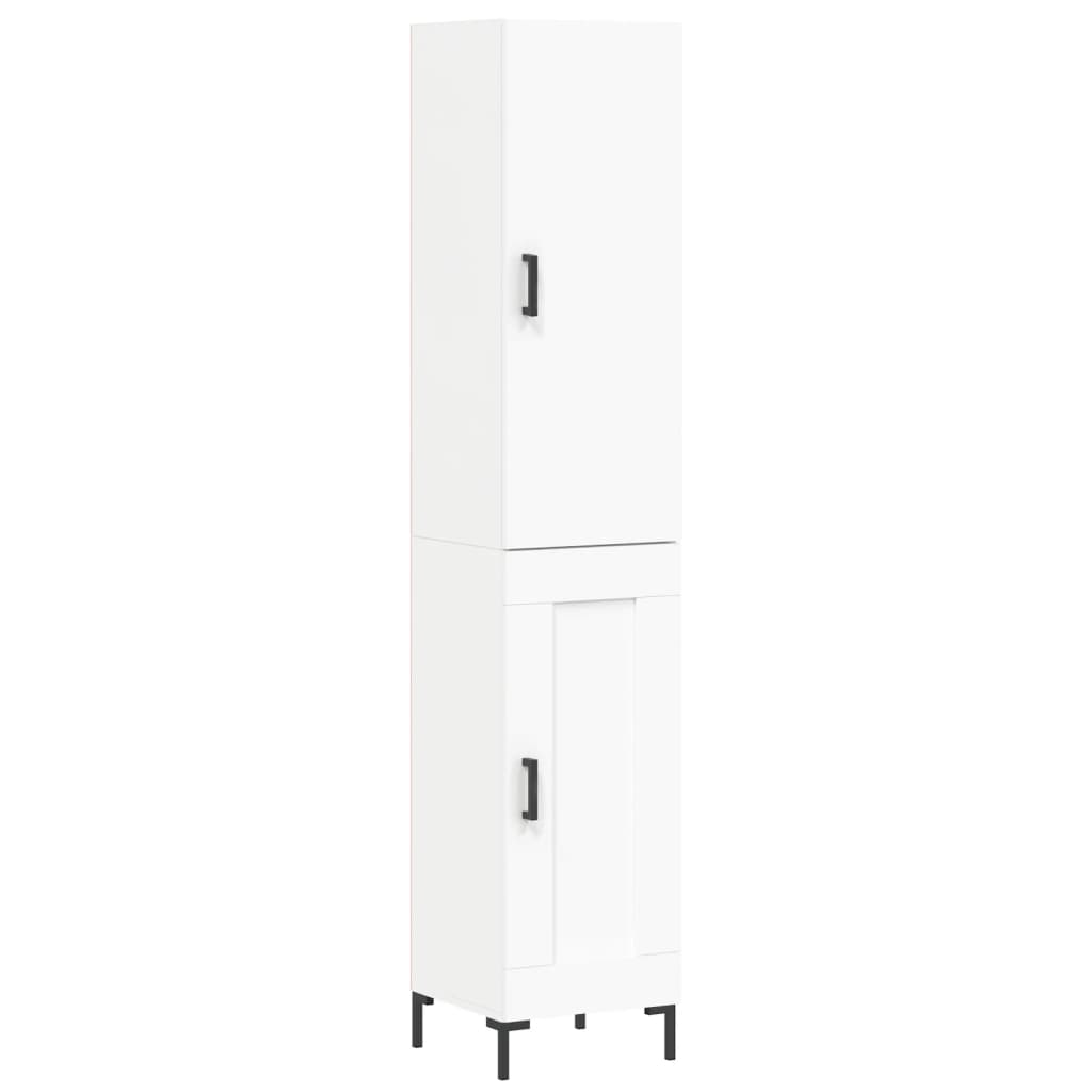 Buffet haut Blanc 34,5x34x180 cm Bois d'ingénierie - XIOS