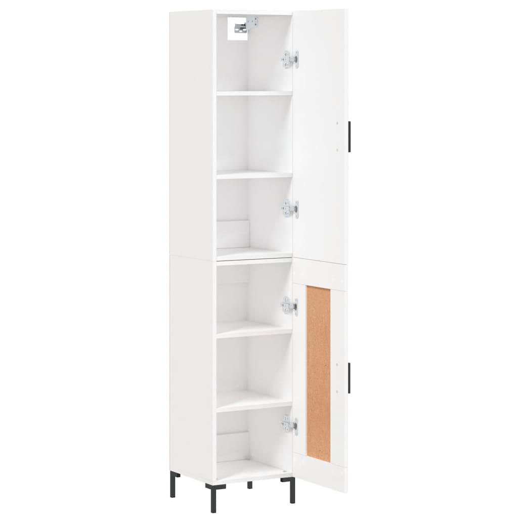 Buffet haut Blanc 34,5x34x180 cm Bois d'ingénierie - XIOS