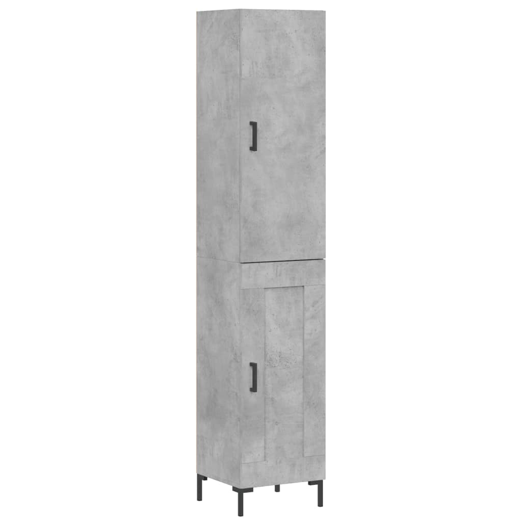 Buffet haut Gris béton 34,5x34x180 cm Bois d'ingénierie Buffets & bahuts vidaXL