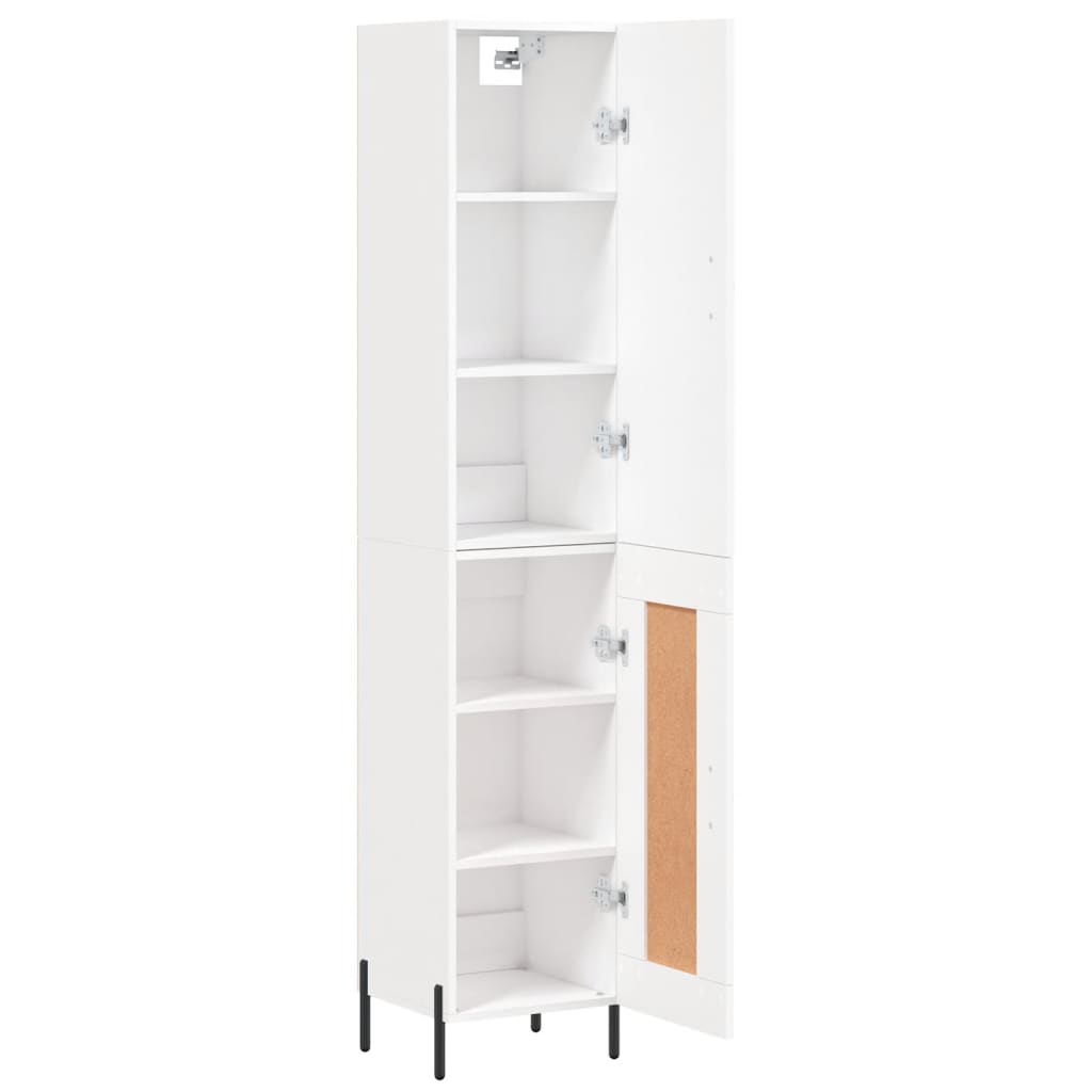 Buffet haut Blanc 34,5x34x180 cm Bois d'ingénierie - XIOS