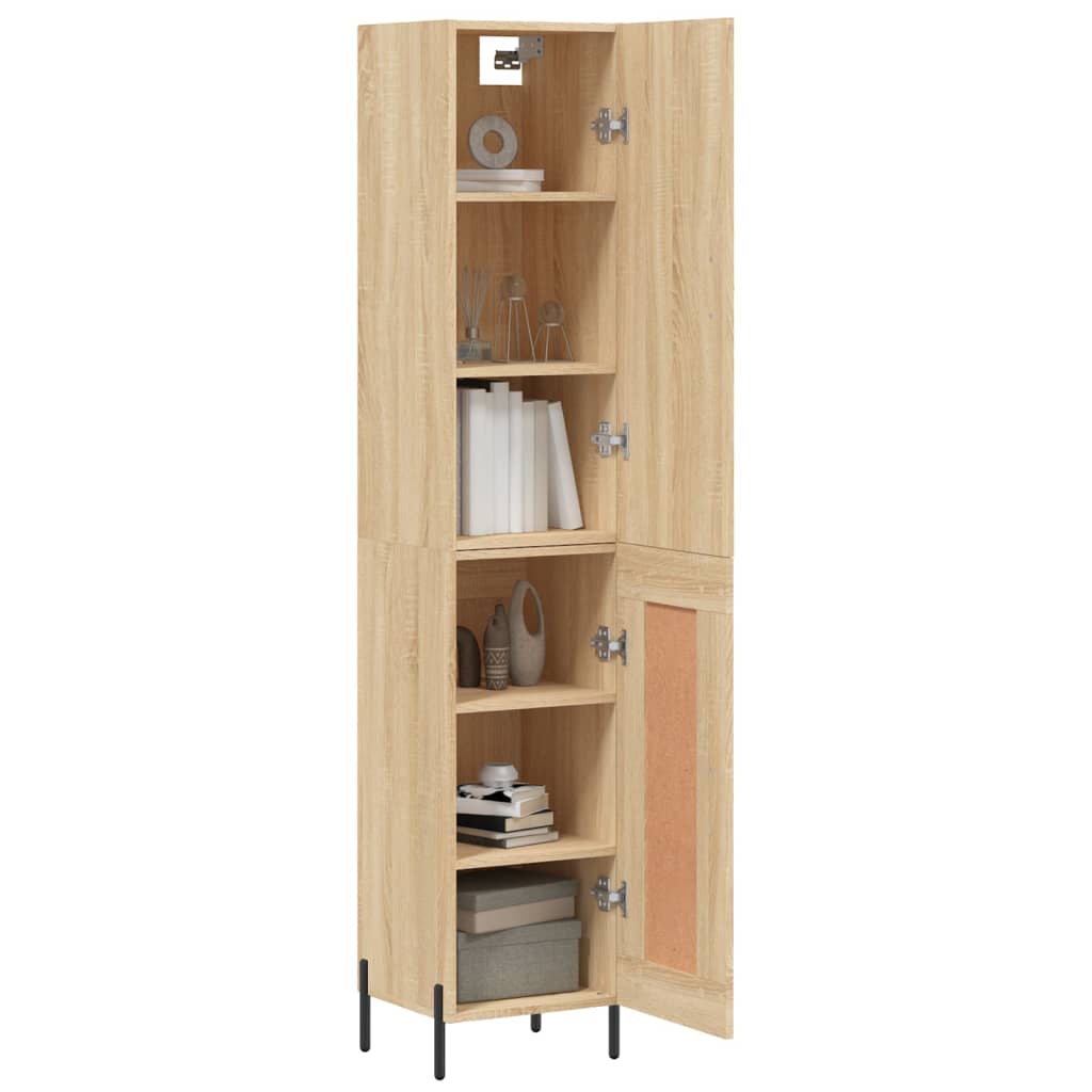 Buffet haut Chêne sonoma 34,5x34x180 cm Bois d'ingénierie - XIOS