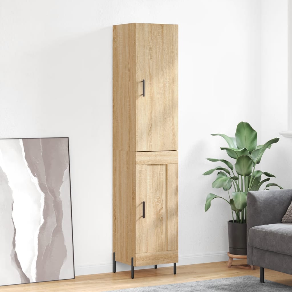 Buffet haut Chêne sonoma 34,5x34x180 cm Bois d'ingénierie - XIOS