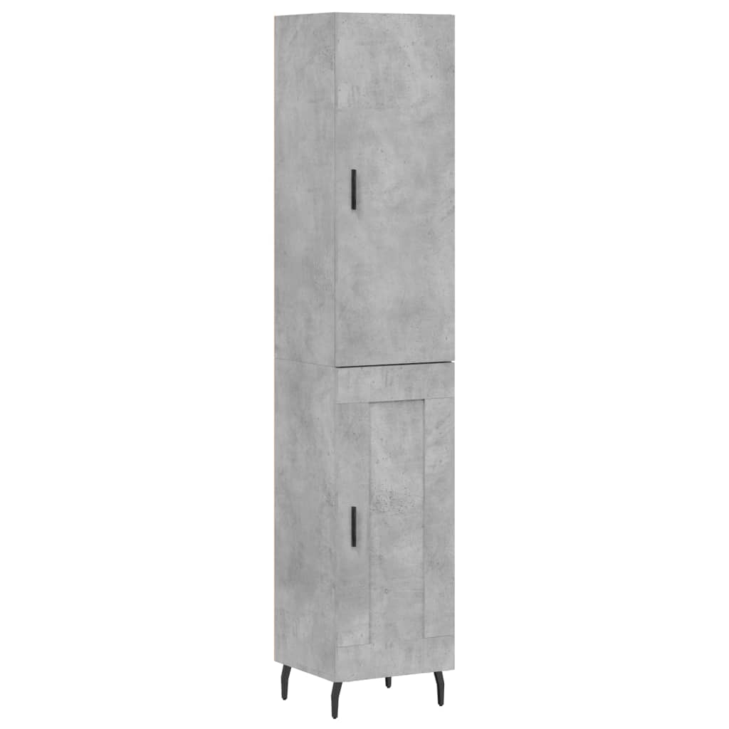 Buffet haut Gris béton 34,5x34x180 cm Bois d'ingénierie - XIOS