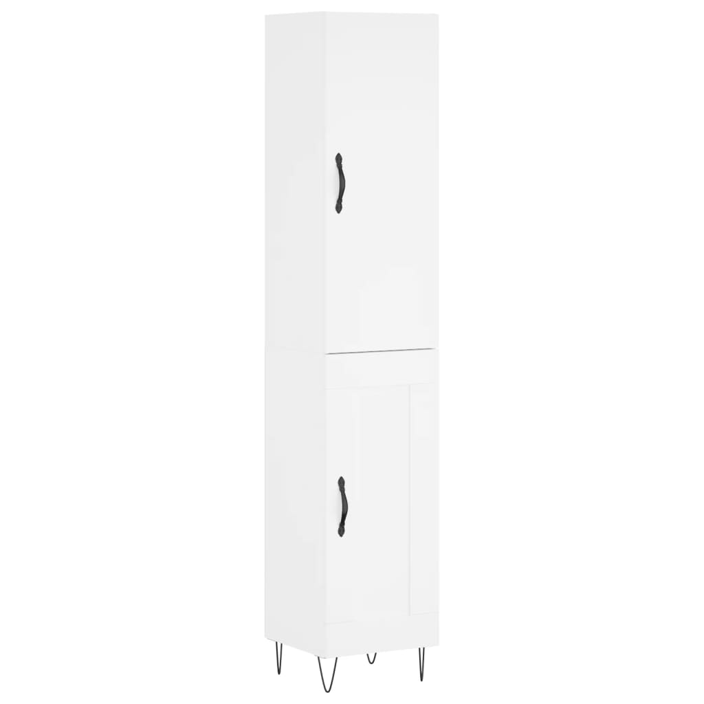 Buffet haut Blanc 34,5x34x180 cm Bois d'ingénierie - XIOS