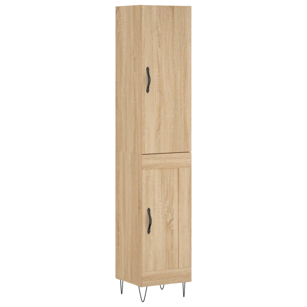 Buffet haut Chêne sonoma 34,5x34x180 cm Bois d'ingénierie - XIOS
