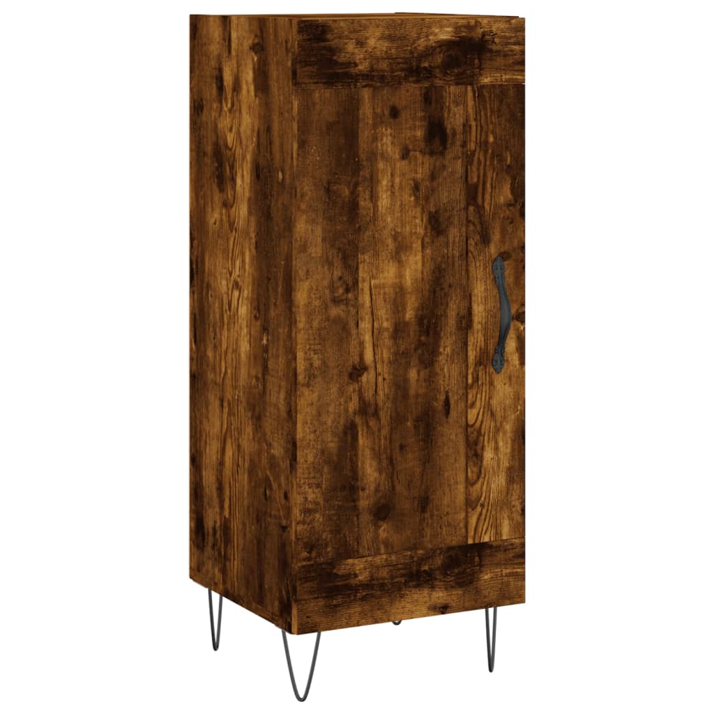 Buffet haut Chêne fumé 34,5x34x180 cm Bois d'ingénierie - XIOS