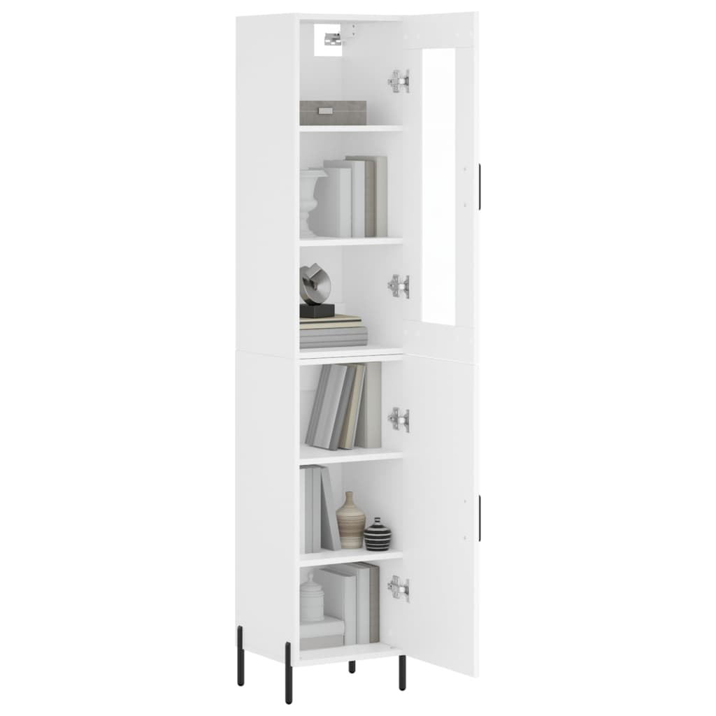 Buffet haut Blanc 34,5x34x180 cm Bois d'ingénierie - XIOS