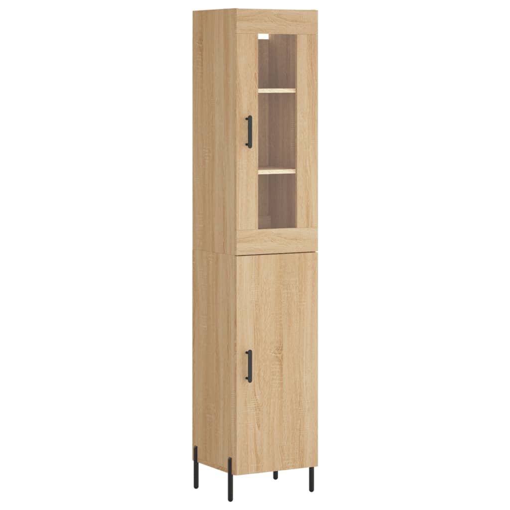 Buffet haut Chêne sonoma 34,5x34x180 cm Bois d'ingénierie - XIOS