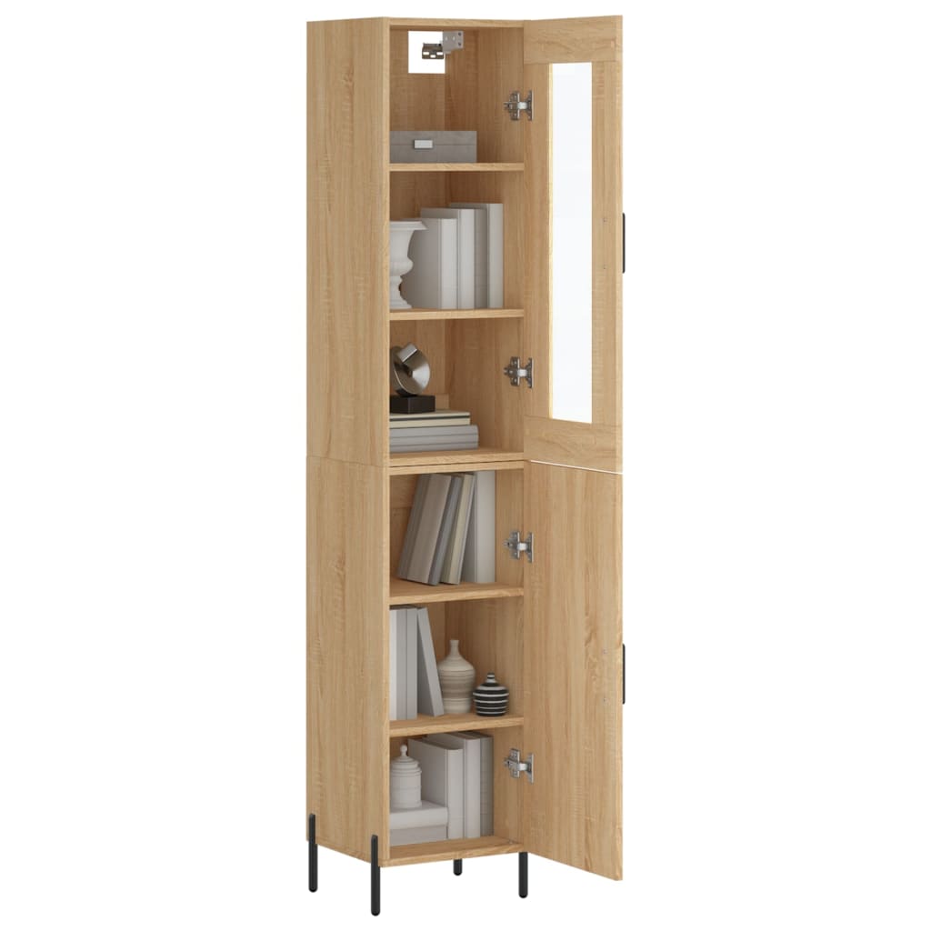 Buffet haut Chêne sonoma 34,5x34x180 cm Bois d'ingénierie - XIOS