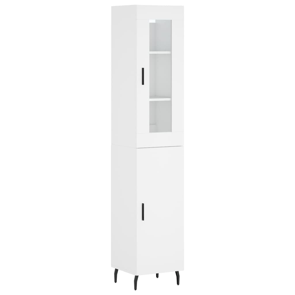 Buffet haut Blanc 34,5x34x180 cm Bois d'ingénierie - XIOS