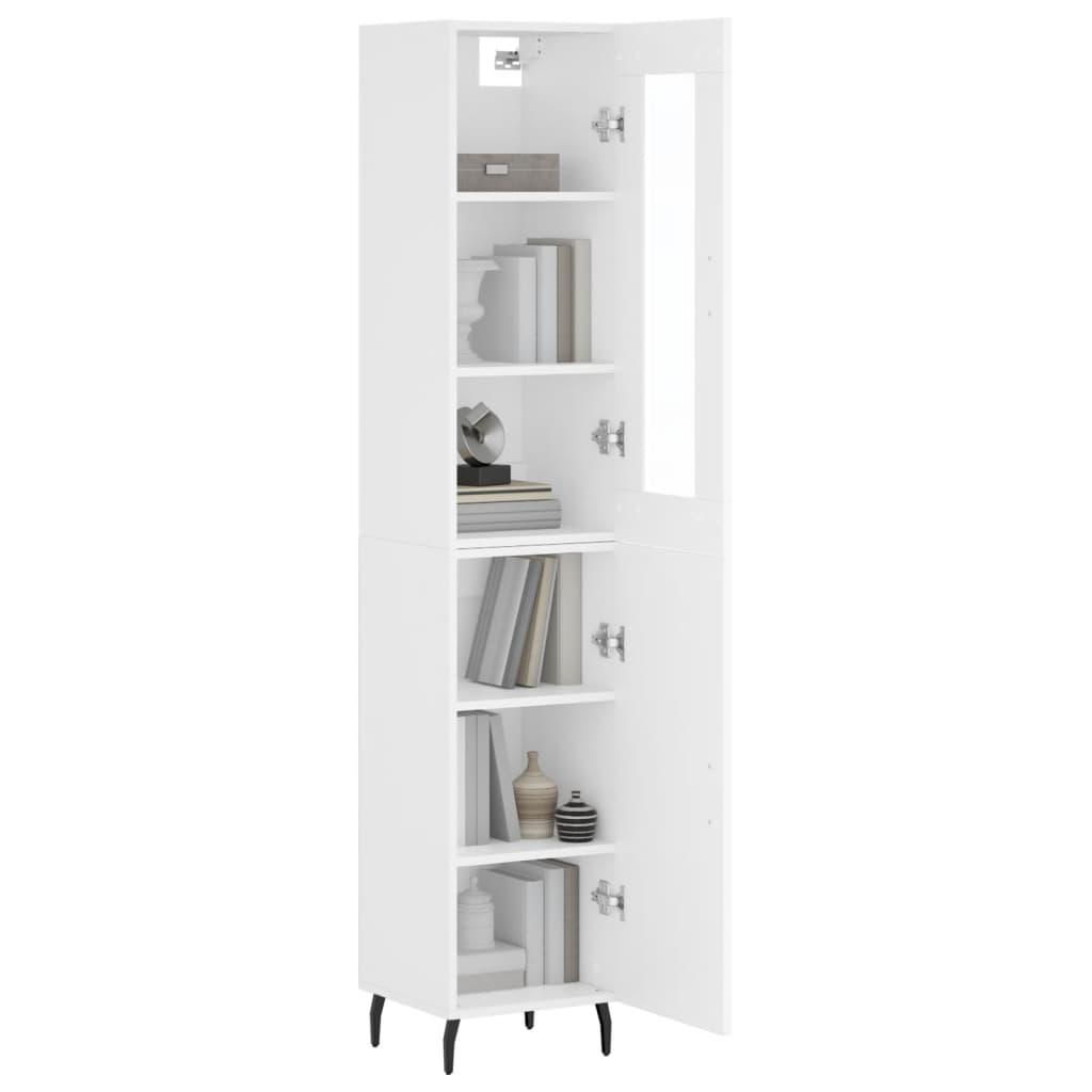 Buffet haut Blanc 34,5x34x180 cm Bois d'ingénierie - XIOS