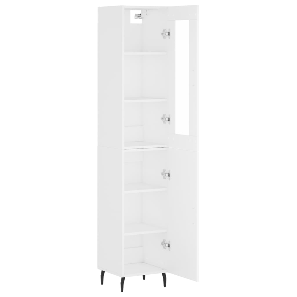 Buffet haut Blanc 34,5x34x180 cm Bois d'ingénierie - XIOS
