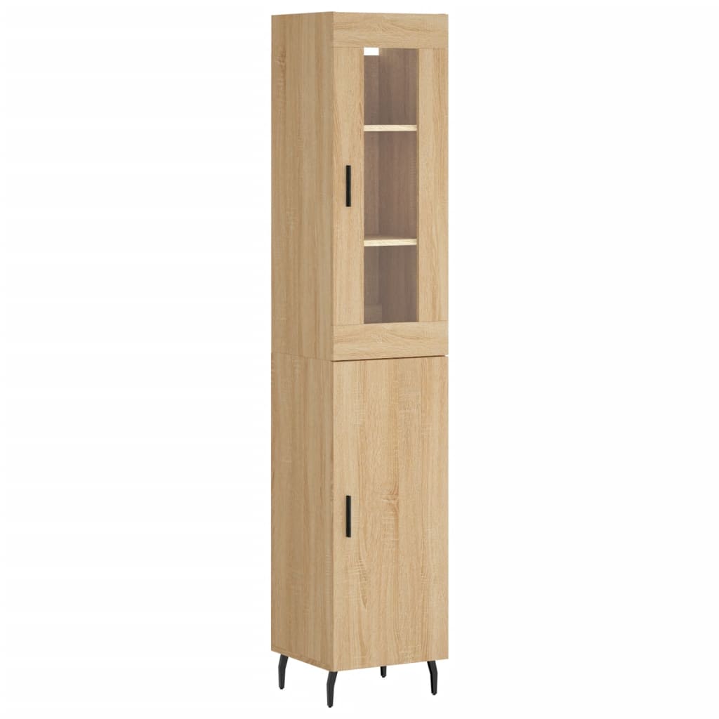 Buffet haut Chêne sonoma 34,5x34x180 cm Bois d'ingénierie - XIOS