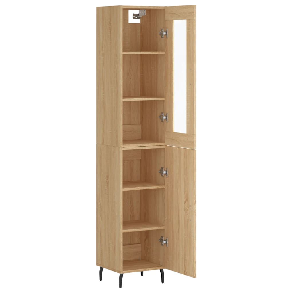 Buffet haut Chêne sonoma 34,5x34x180 cm Bois d'ingénierie - XIOS