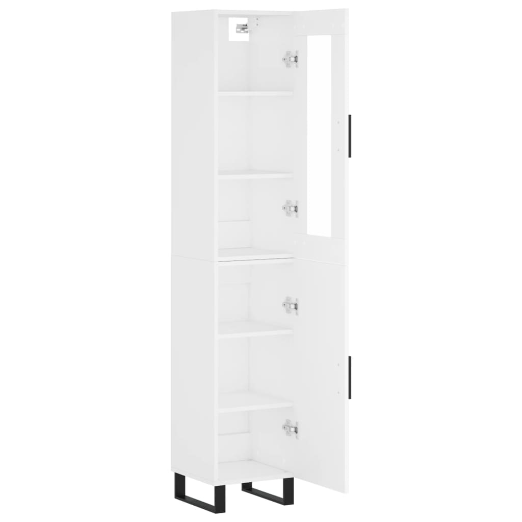 Buffet haut Blanc 34,5x34x180 cm Bois d'ingénierie - XIOS