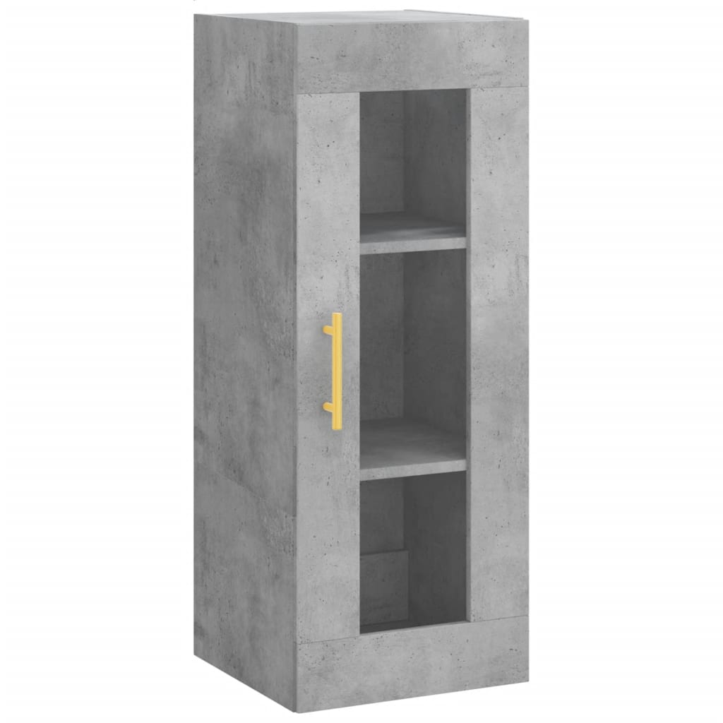 Buffet haut Gris béton 34,5x34x180 cm Bois d'ingénierie - XIOS