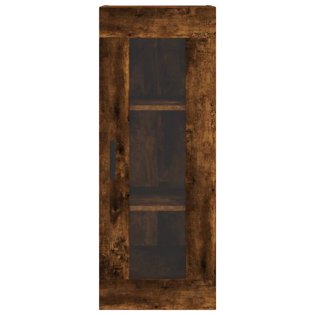 Buffet haut Chêne fumé 34,5x34x180 cm Bois d'ingénierie - XIOS