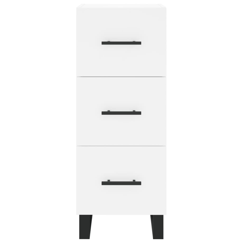 Buffet haut Blanc 34,5x34x180 cm Bois d'ingénierie - XIOS
