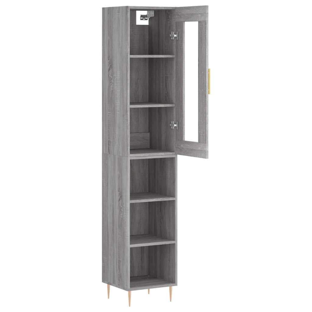Buffet haut Sonoma gris 34,5x34x180 cm Bois d'ingénierie - XIOS