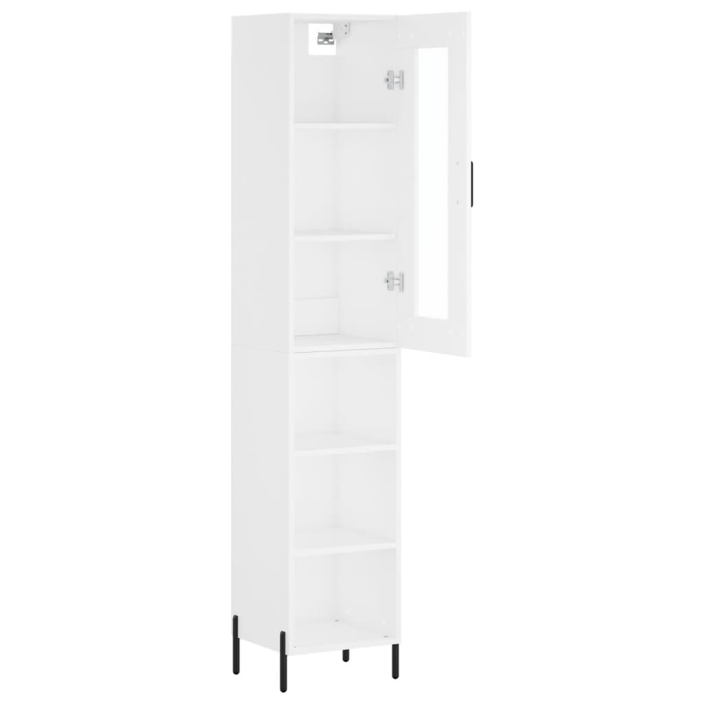 Buffet haut Blanc 34,5x34x180 cm Bois d'ingénierie - XIOS