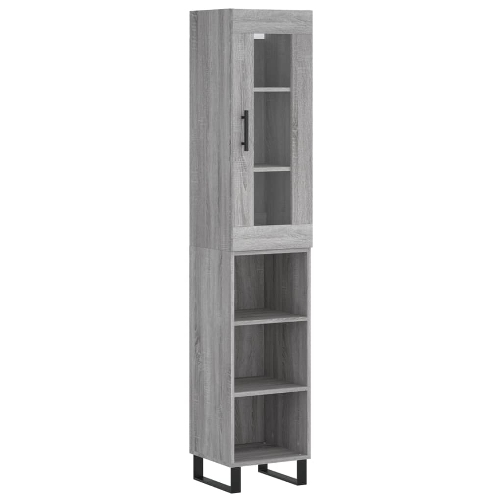 Buffet haut Sonoma gris 34,5x34x180 cm Bois d'ingénierie - XIOS