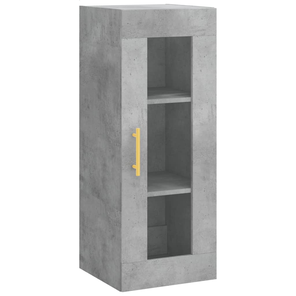 Buffet haut Gris béton 34,5x34x180 cm Bois d'ingénierie - XIOS