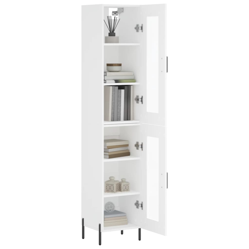 Buffet haut Blanc 34,5x34x180 cm Bois d'ingénierie - XIOS