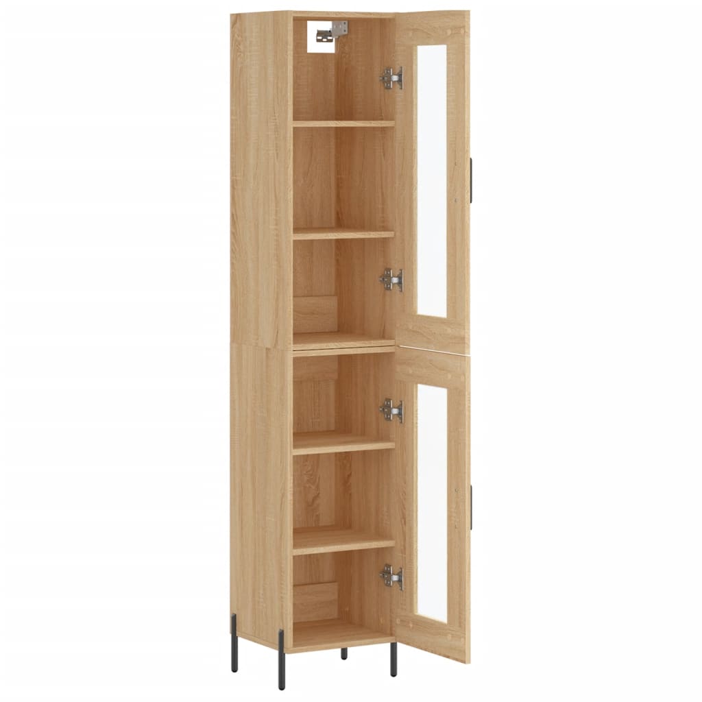 Buffet haut Chêne sonoma 34,5x34x180 cm Bois d'ingénierie - XIOS