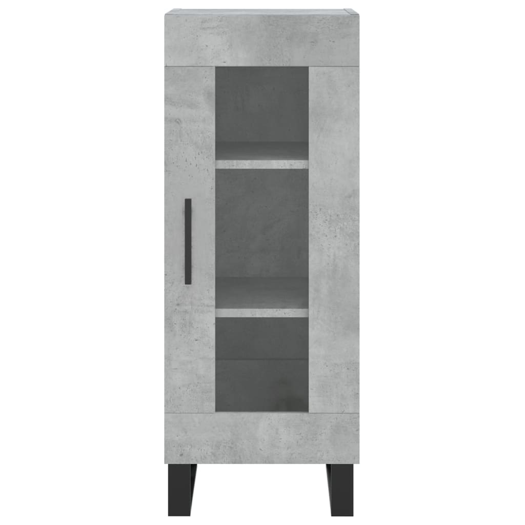 Buffet haut Gris béton 34,5x34x180 cm Bois d'ingénierie - XIOS