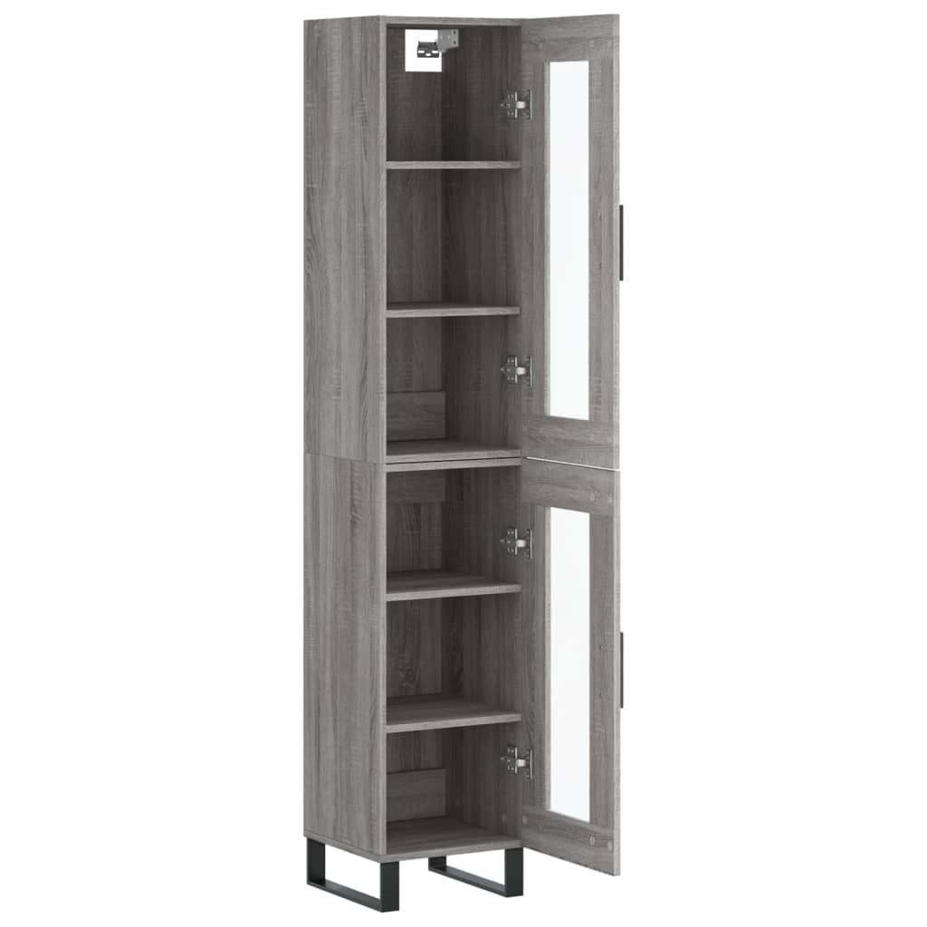 Buffet haut Sonoma gris 34,5x34x180 cm Bois d'ingénierie - XIOS