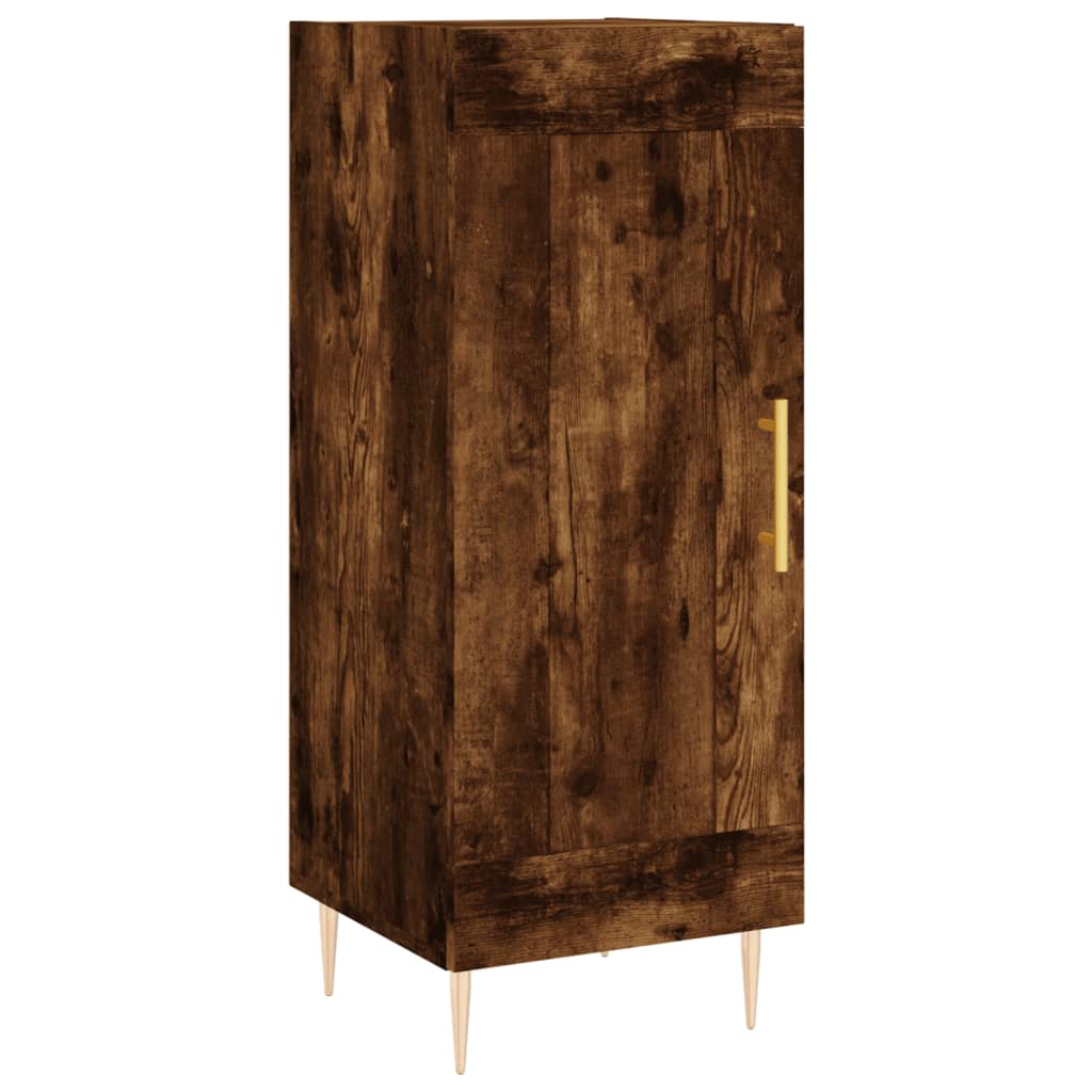 Buffet haut Chêne fumé 34,5x34x180 cm Bois d'ingénierie - XIOS