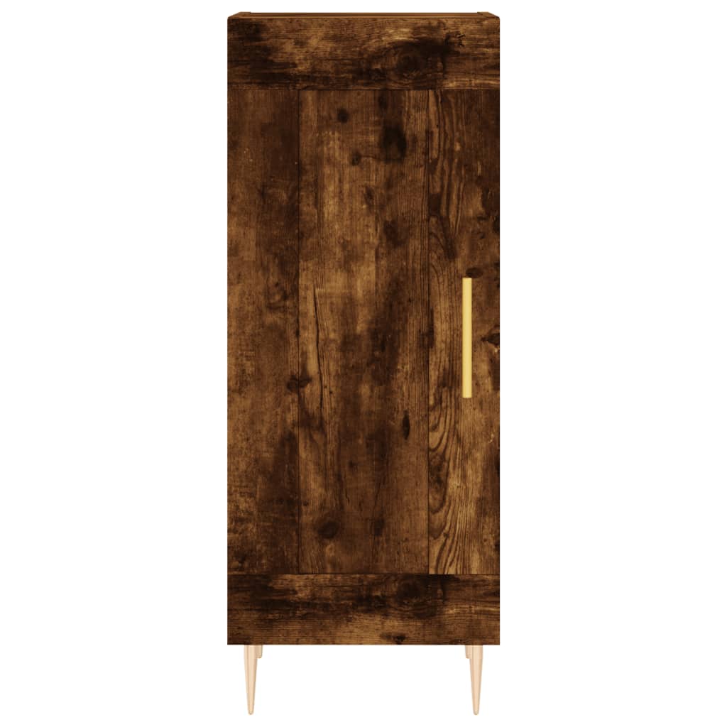 Buffet haut Chêne fumé 34,5x34x180 cm Bois d'ingénierie - XIOS