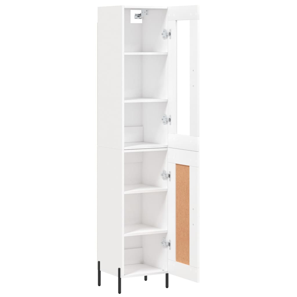 Buffet haut Blanc 34,5x34x180 cm Bois d'ingénierie - XIOS