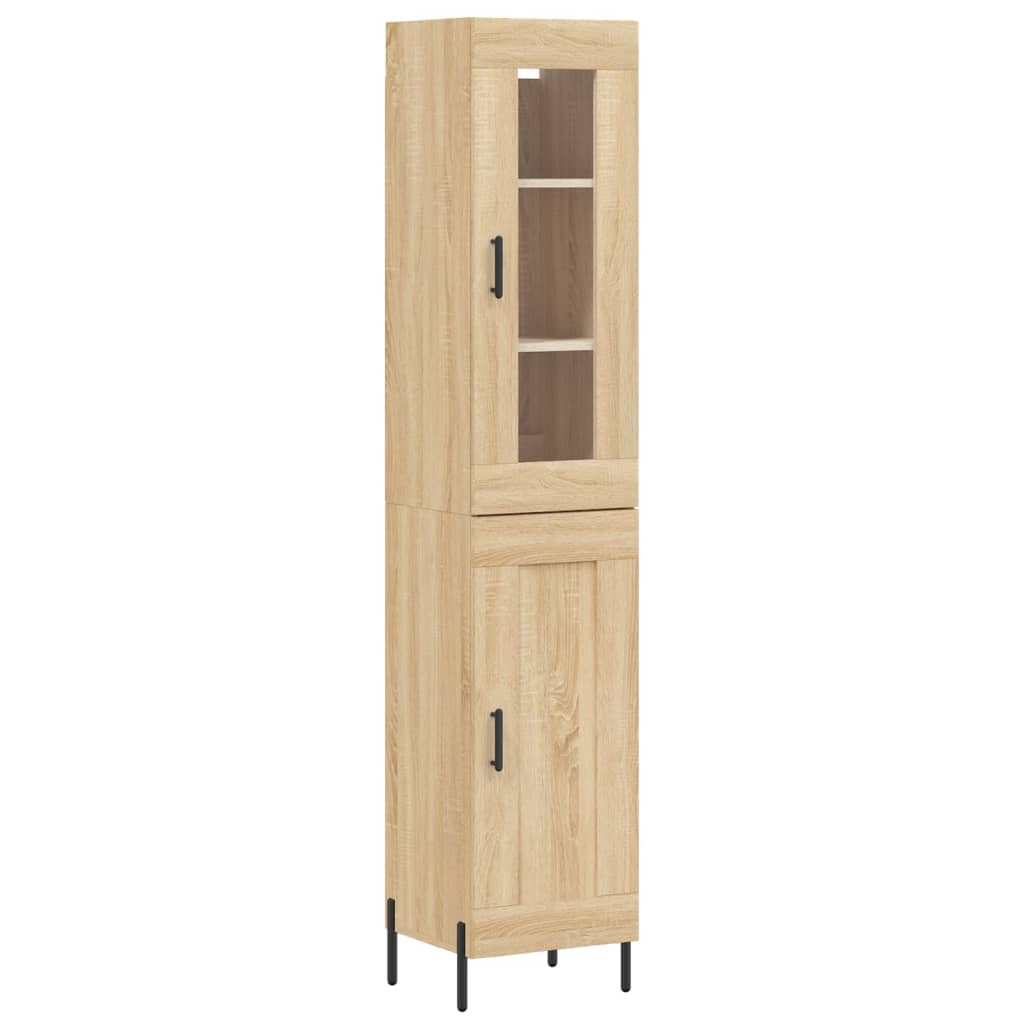Buffet haut Chêne sonoma 34,5x34x180 cm Bois d'ingénierie - XIOS