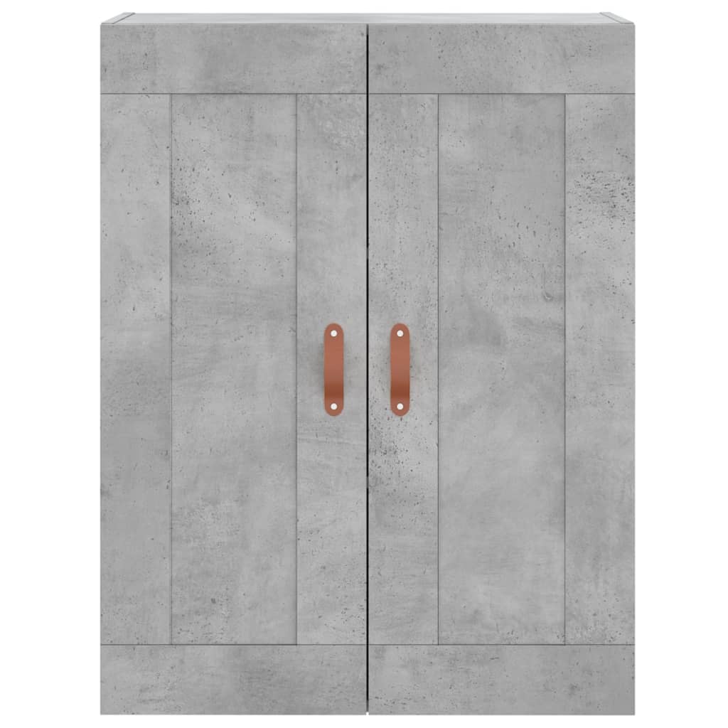 Buffet haut Gris béton 69,5x34x180 cm Bois d'ingénierie - XIOS