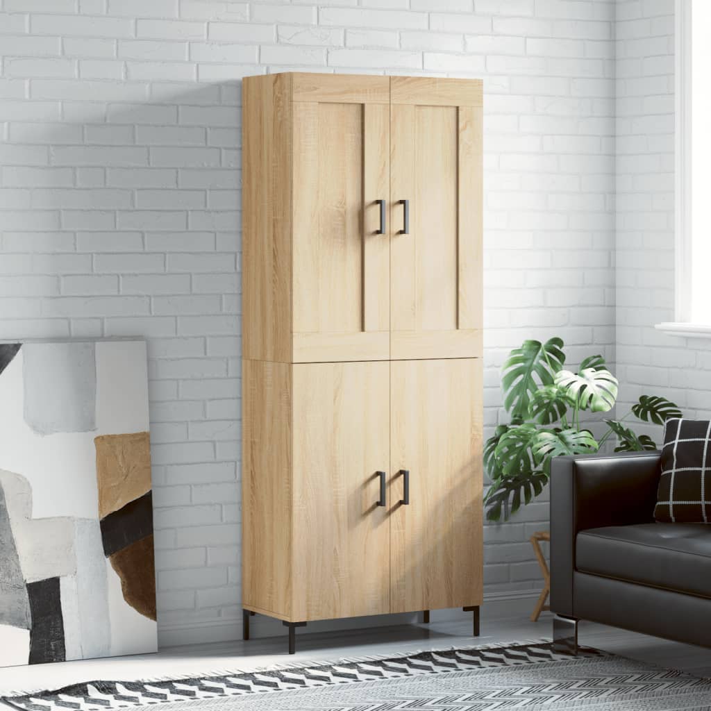Buffet haut Chêne sonoma 69,5x34x180 cm Bois d'ingénierie - XIOS