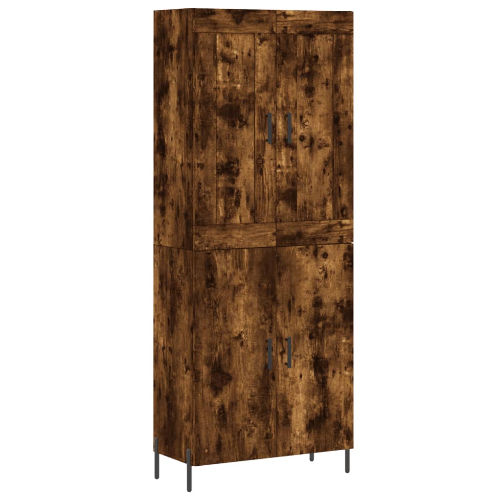Buffet haut Chêne fumé 69,5x34x180 cm Bois d'ingénierie - XIOS