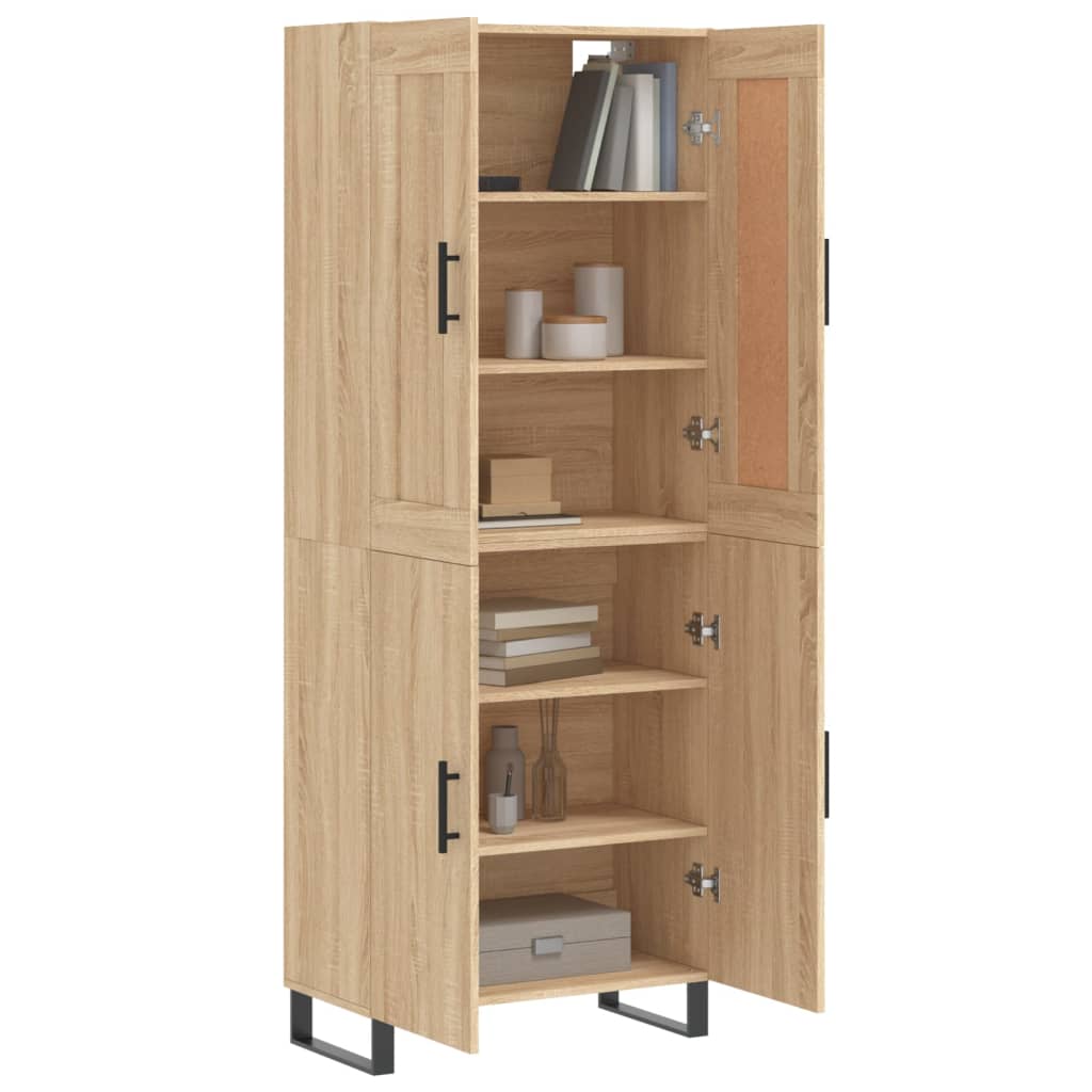 Buffet haut Chêne sonoma 69,5x34x180 cm Bois d'ingénierie - XIOS
