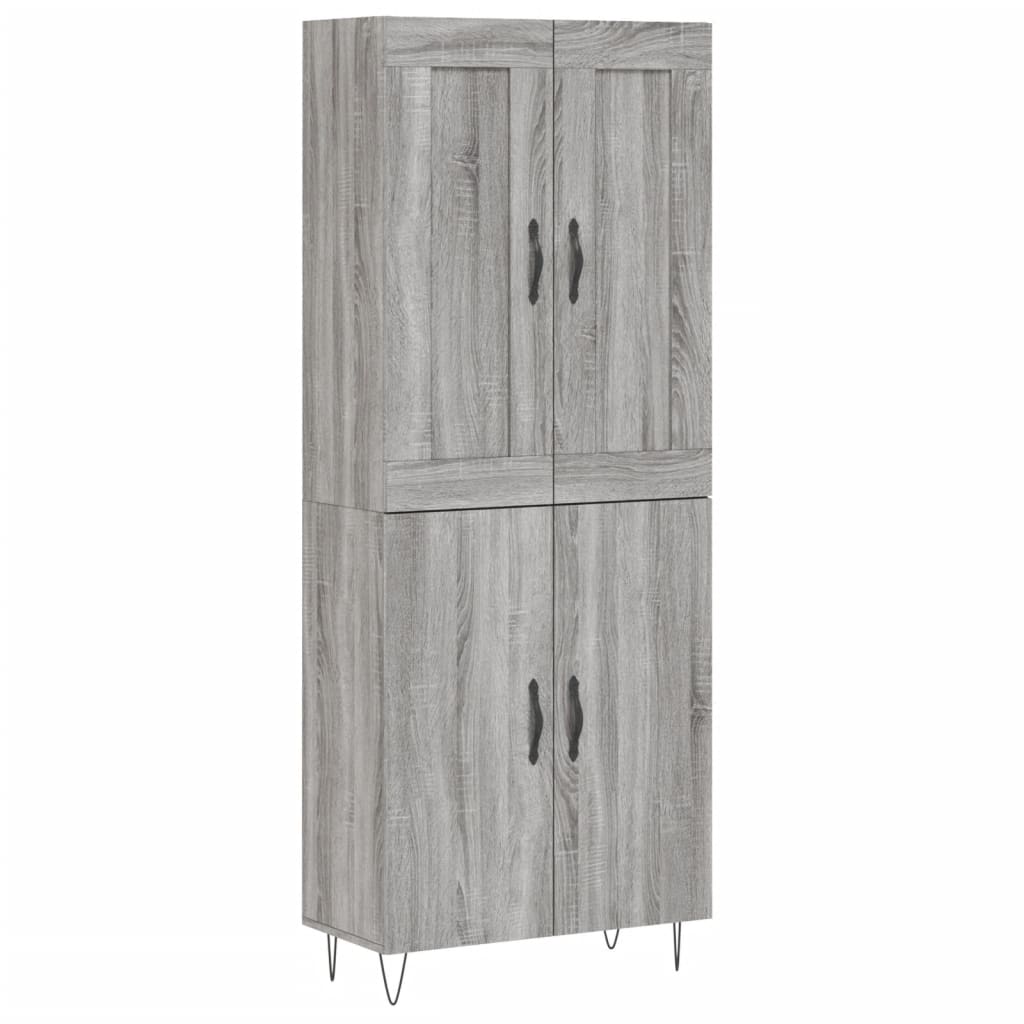 Buffet haut Sonoma gris 69,5x34x180 cm Bois d'ingénierie - XIOS