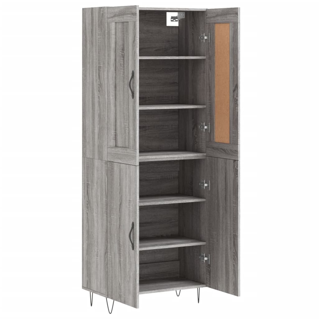Buffet haut Sonoma gris 69,5x34x180 cm Bois d'ingénierie - XIOS