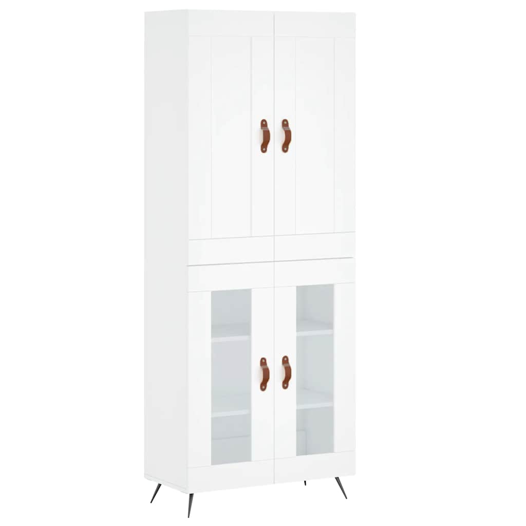 Buffet haut Blanc 69,5x34x180 cm Bois d'ingénierie - XIOS