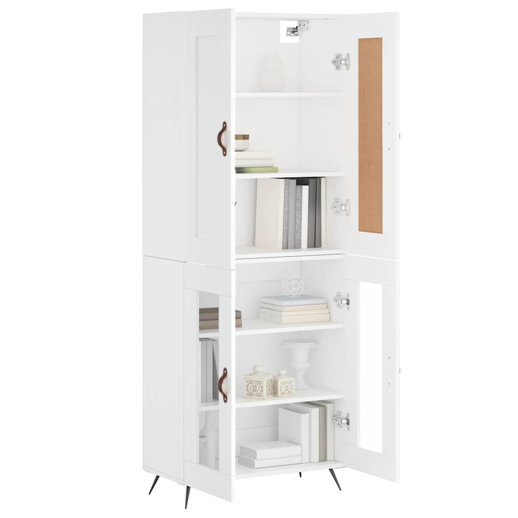 Buffet haut Blanc 69,5x34x180 cm Bois d'ingénierie - XIOS