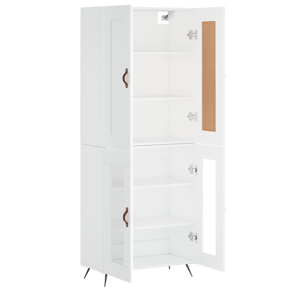 Buffet haut Blanc 69,5x34x180 cm Bois d'ingénierie - XIOS