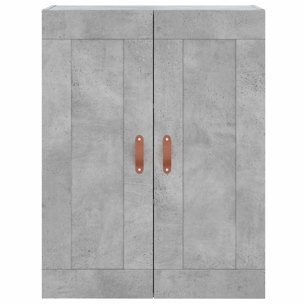 Buffet haut Gris béton 69,5x34x180 cm Bois d'ingénierie - XIOS