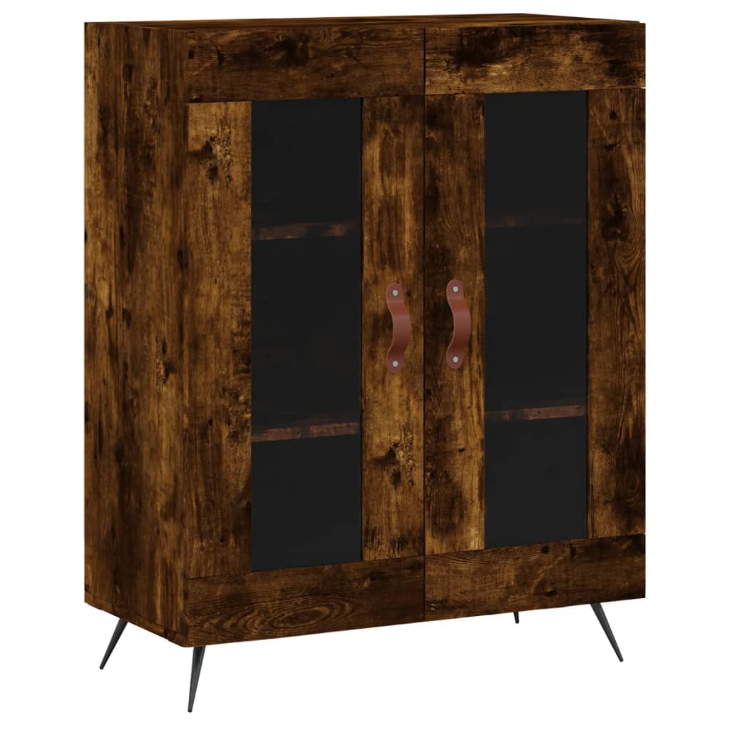 Buffet haut Chêne fumé 69,5x34x180 cm Bois d'ingénierie - XIOS
