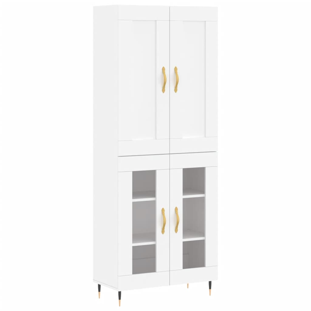 Buffet haut Blanc 69,5x34x180 cm Bois d'ingénierie - XIOS