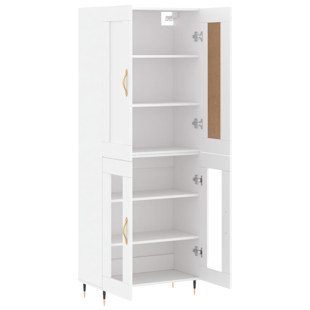 Buffet haut Blanc 69,5x34x180 cm Bois d'ingénierie - XIOS