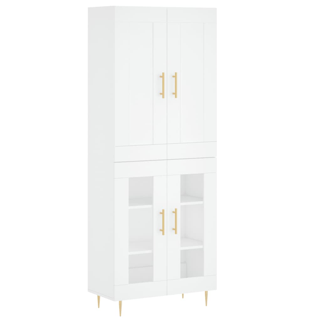 Buffet haut Blanc 69,5x34x180 cm Bois d'ingénierie - XIOS
